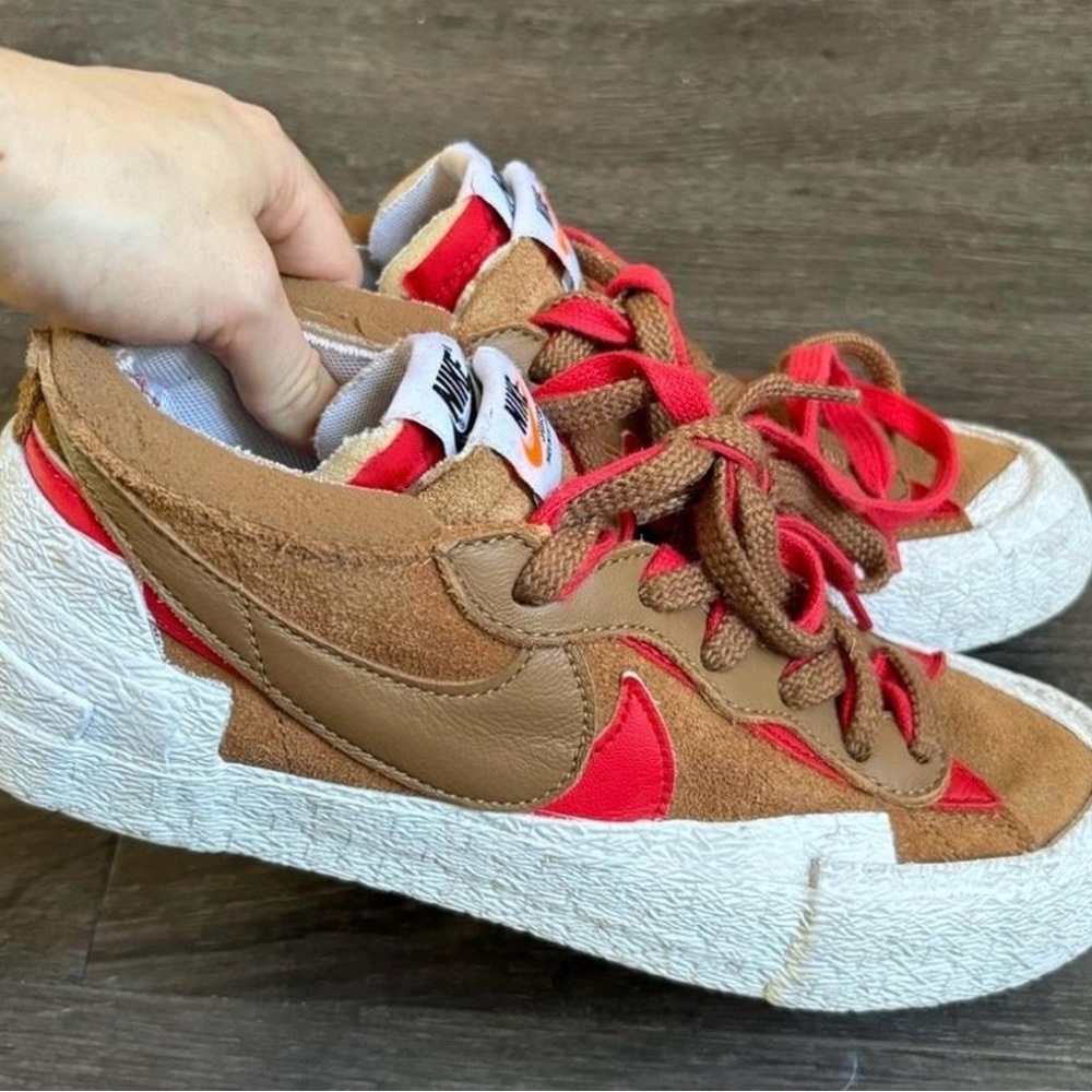 Nike Red and Brown High-Top Sneakers